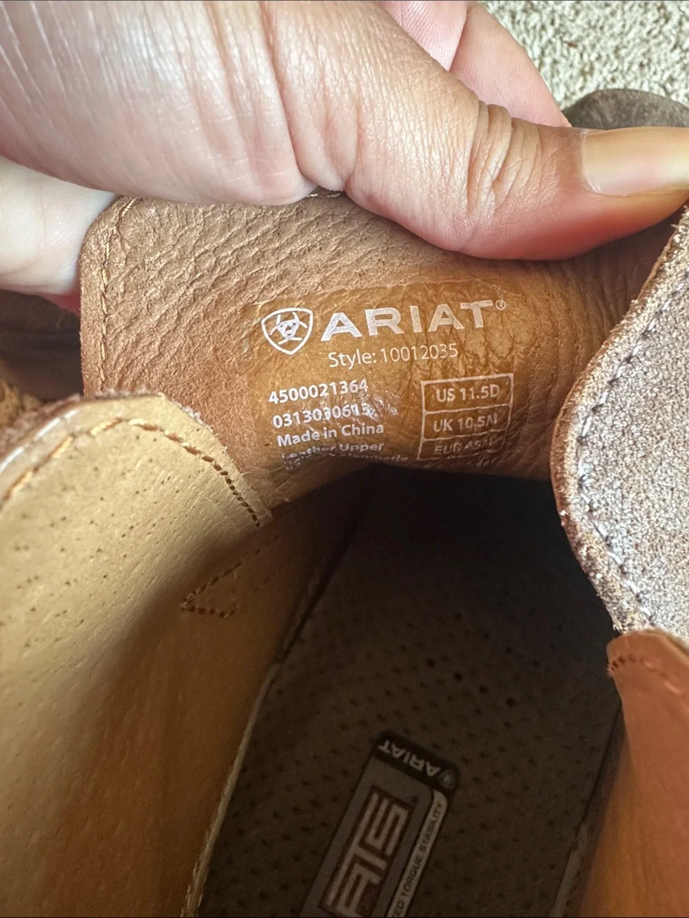 Ariat Brown Suede Western Ankle Boots